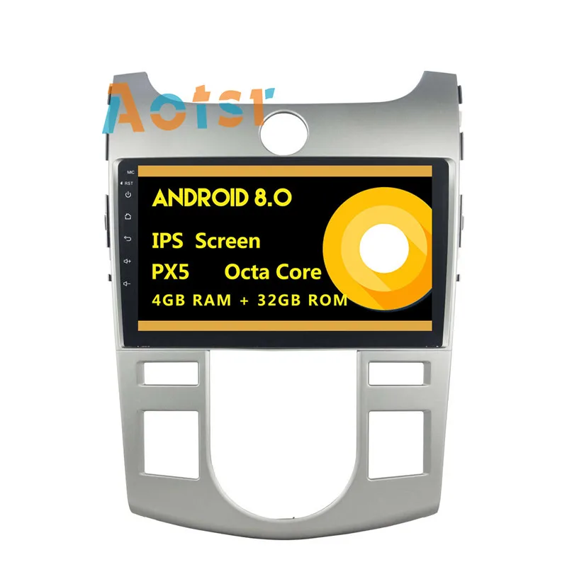 Excellent IPS Screen Android 8.0 Car multimedia dvd player head unit For KIA CERATO/FORTE 2008-2012 GPS Navigation radio autos tereo 4+32G 3