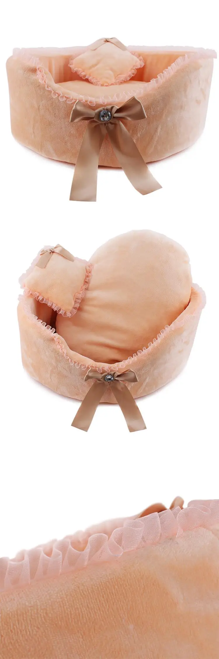 Title 3, Dog Bed Cat Bed House Round Pet Bed Kennel For ...