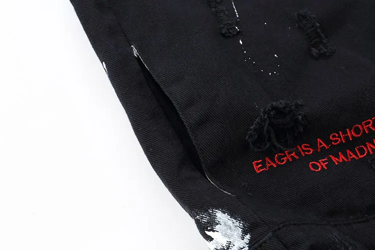 Graffiti Cartoon Ripped Denim Jackets 8