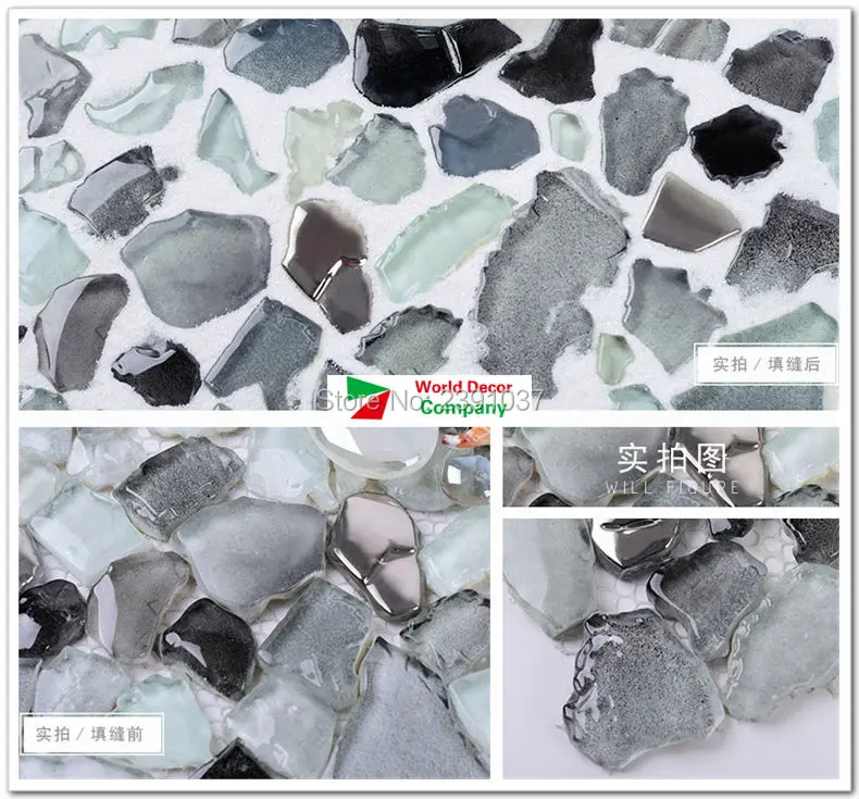 CAIXA (22 folhas) iridescente banheiro porcelana folha