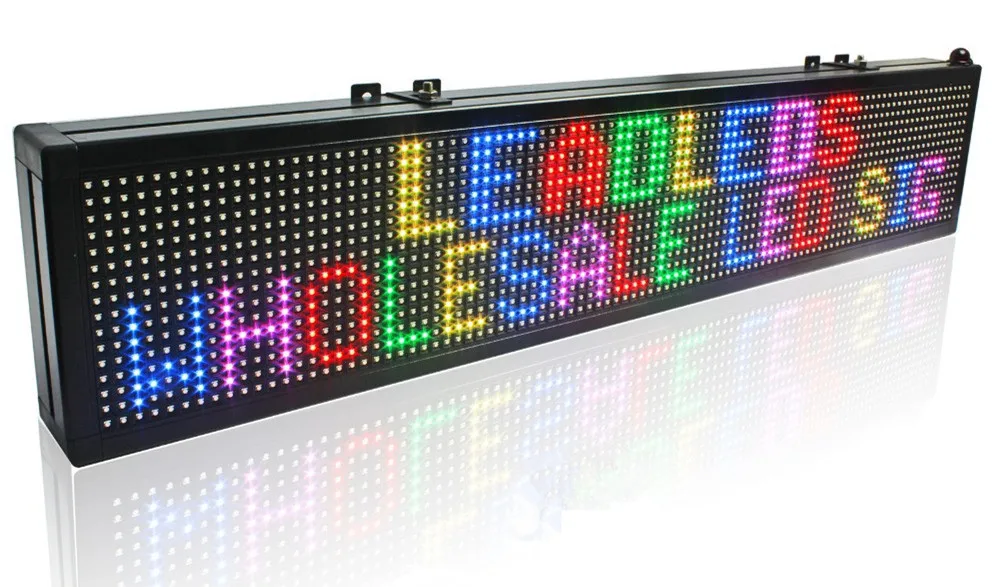 40 дюймов WI-FI полный Цвет 7 Цвет RGB SMD LED признаки удаленного витрины Доски для записей, открытым знак программируемый прокрутки Дисплей экран