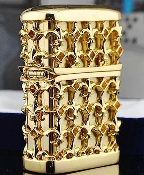

brand Authentic 3D Hand-carved lighters Handmade gold flowers