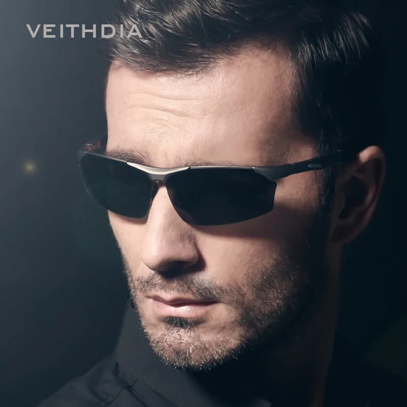 VEITHDIA Men Brand Desighner Original Box Sunglasses Polarized Lens ...