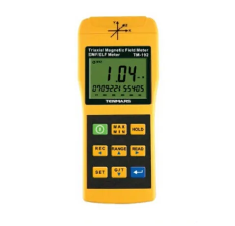 TM192 3 оси трехосевой Gaussmeter ЭДС ELF магнитного поля метр TM-192 Tenmars Фирменная Новинка