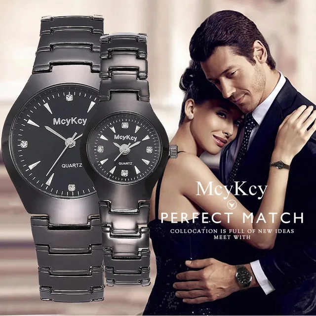 McyKcy Brand Luxury Lovers' Watches Couples Business Wristwatches Full Stainless McyKcy Brand Luxury Lovers' Watches Couples Business Wristwatches Full Stainless