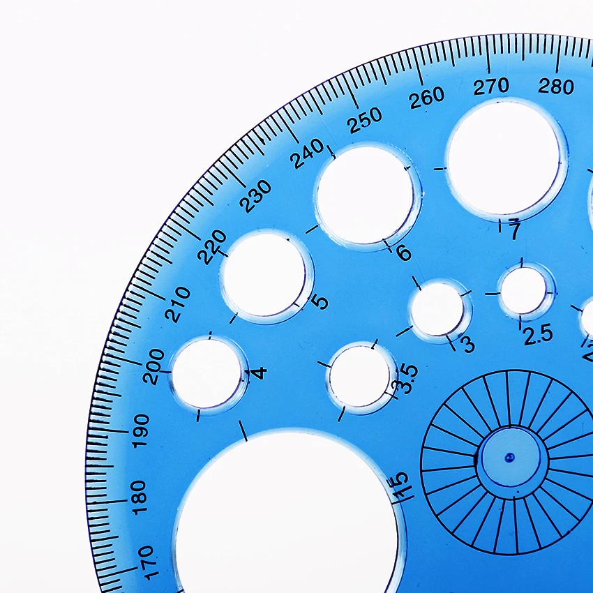 Regle - equerre,Règle ronde transparente à 360 degrés 1 pièce,nouvel ...