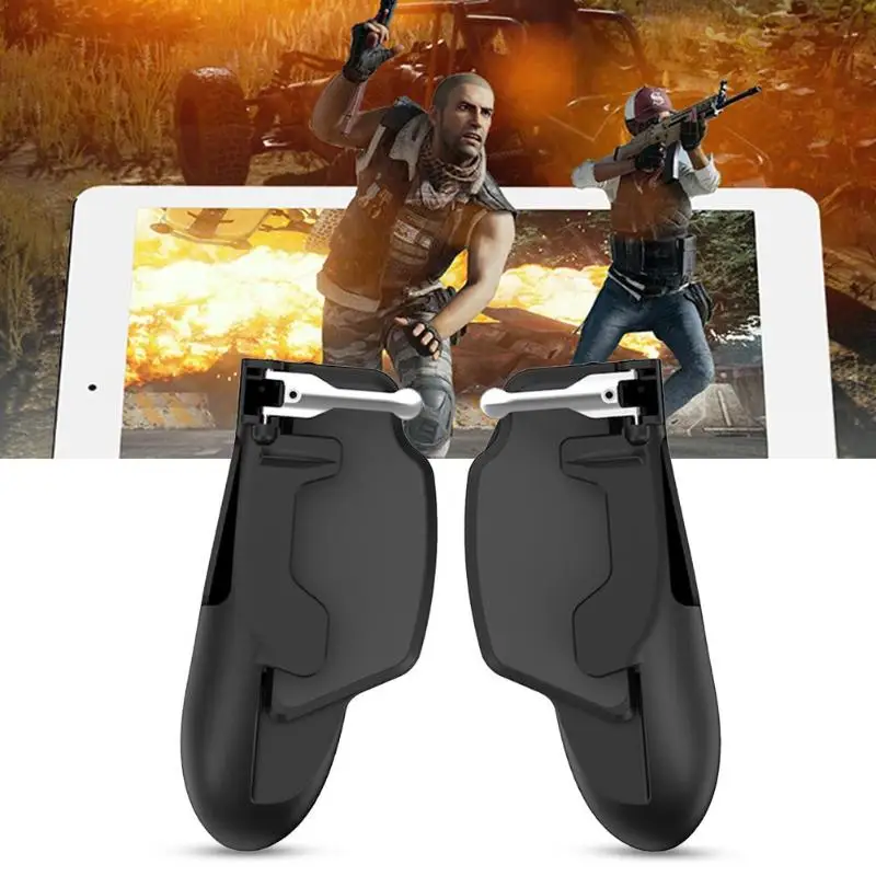  2pcs H7 Tablet Game Controller for PUBG Shoot Games ABS + Zinc Alloy Joystick Trigger Gamepad Handl