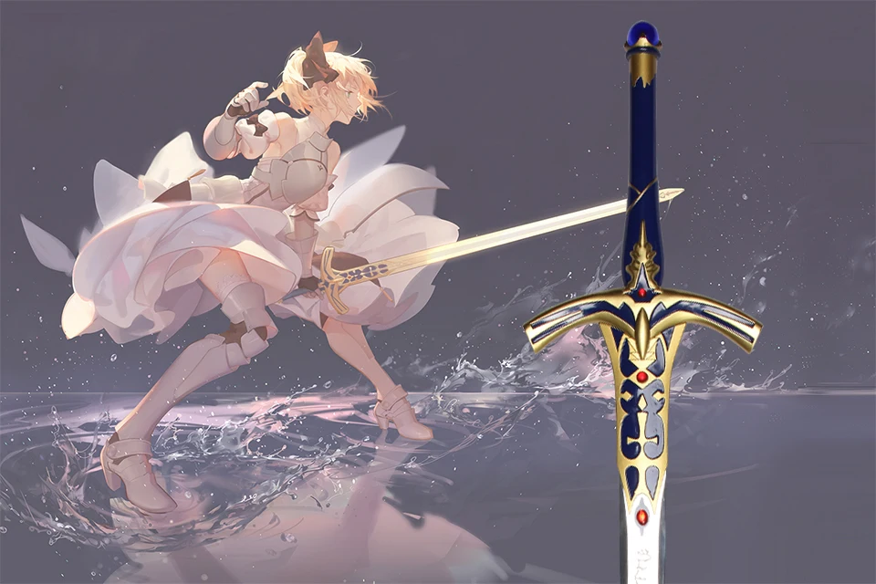 Судьба Ночь судьба Grand для Сабер Лили японская игра-Аниме Косплэй стальной меч, обладающий сверхъестественной силой в камень