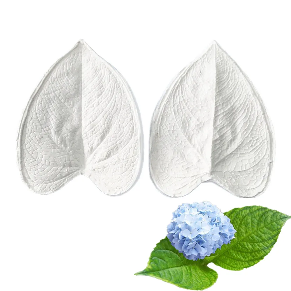 

Hydrangea leaf Silicone Mold Fondant Flowers Mould Cake Decorating Tools Chocolate Gumpaste Mold Sugarcraft Clay flower