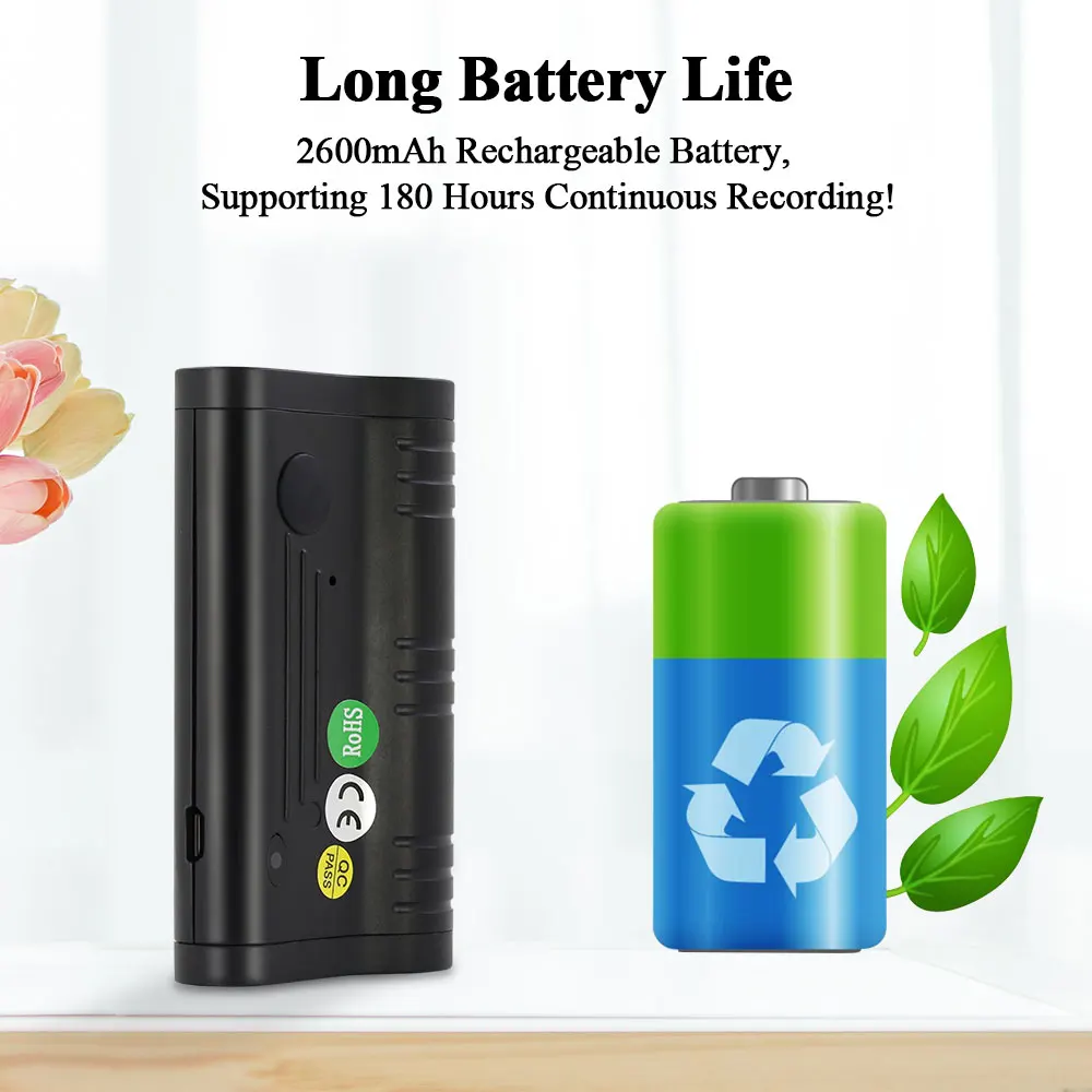 Mini Dictaphone Voice Recorder Bug 180 Hours Long