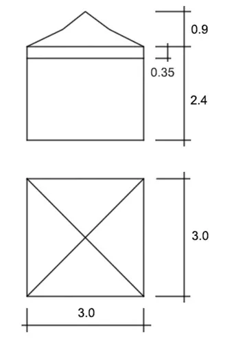 Профессиональная Алюминиевая 10ft x 10ft наружная садовая беседка/всплывающая Палатка/шатер тент с задней стеной и половинной стеной на