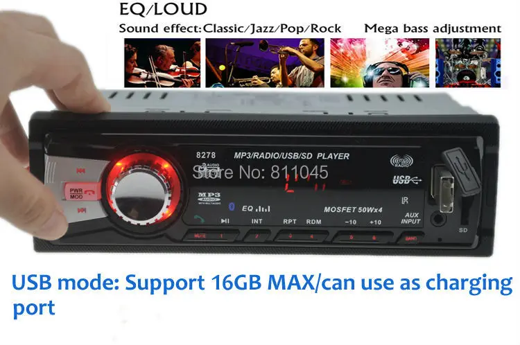 12 В автомобильный стерео fm-радио MP3 аудио плеер встроенный Bluetooth USB SD MMC порт радио-Кассетный проигрыватель 1 DIN автомобильный радиоприемник с Bluetooth