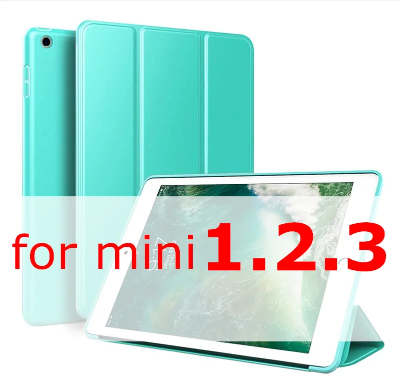 SUREHIN чехол для Apple iPad mini 4 3 2 1 5, тонкий ТПУ силиконовый мягкий красный черный синий умный чехол для iPad mini 4 5 - Цвет: mini 123 Green
