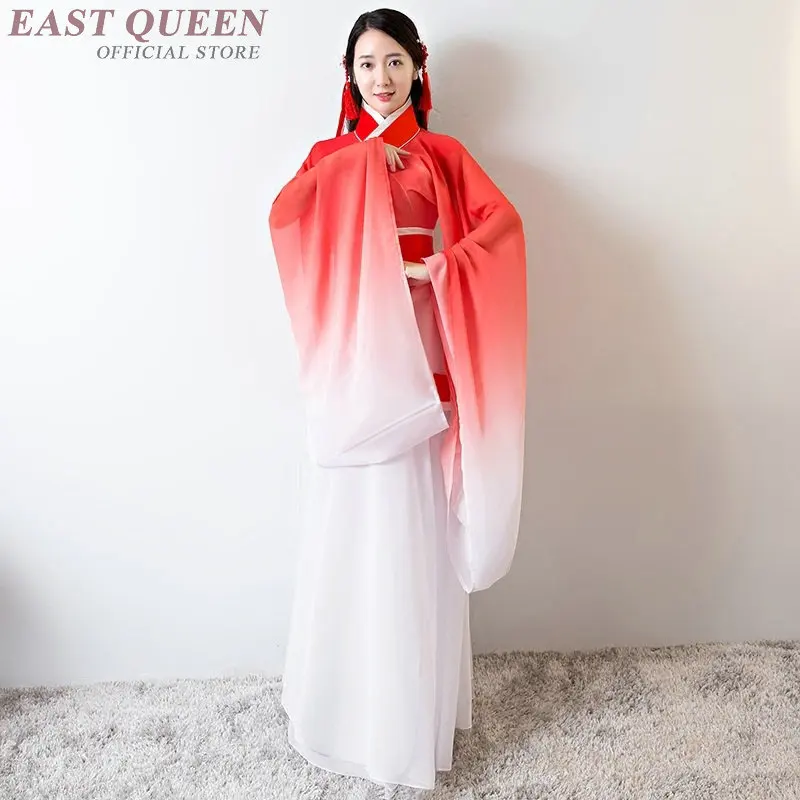 Hanfu платье Древний китайский костюм Китайская народная Одежда для танцев Женская