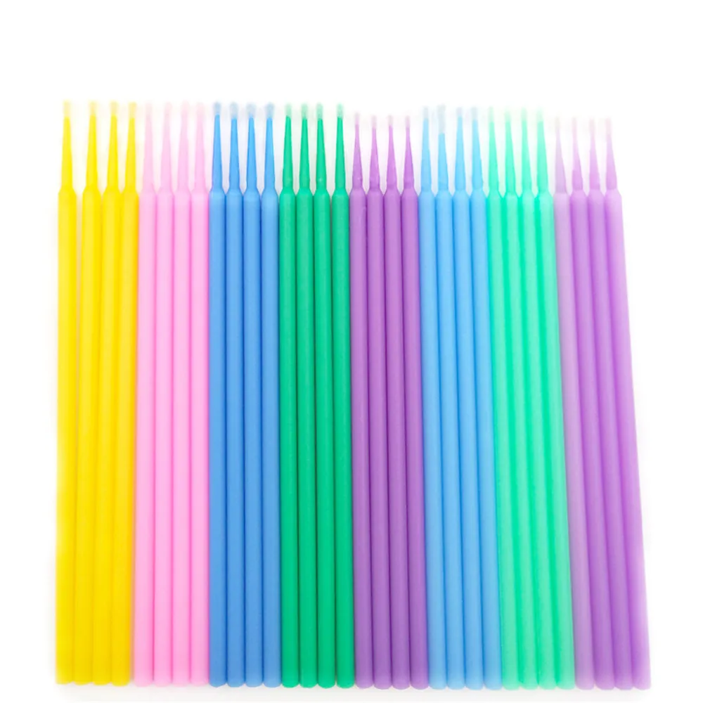 100PCS Disposable Cotton Swab Micro Mascara Brush Tattoo Small Pointed Tip Cleaning Soft Swab Safe Make 5