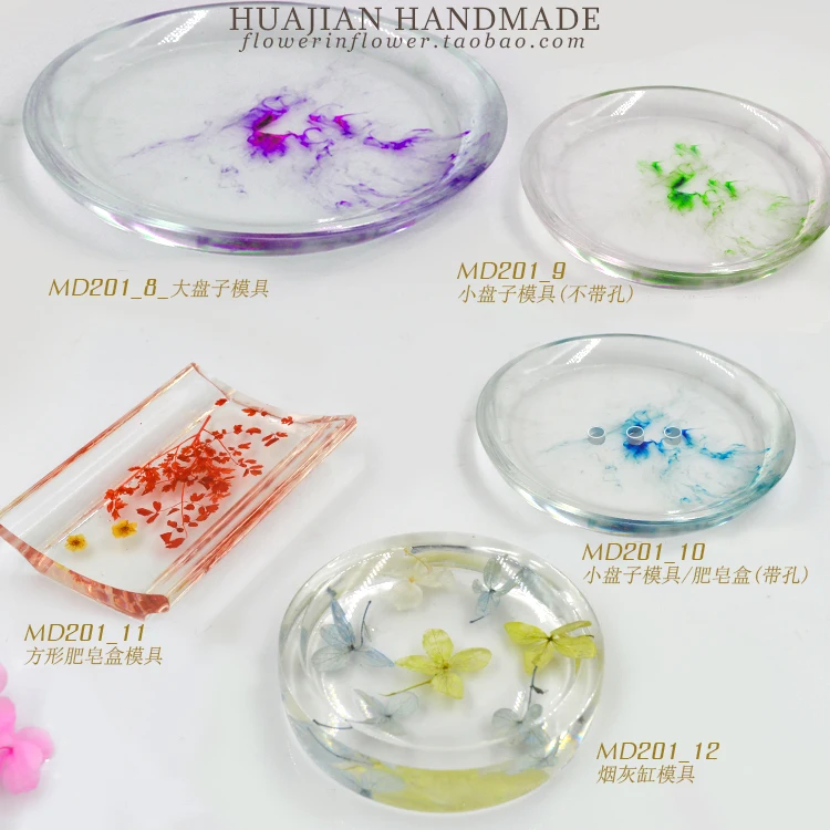 

Flower Invitation Plate mold- ashtray mold -transparent silicone diy mold MD201