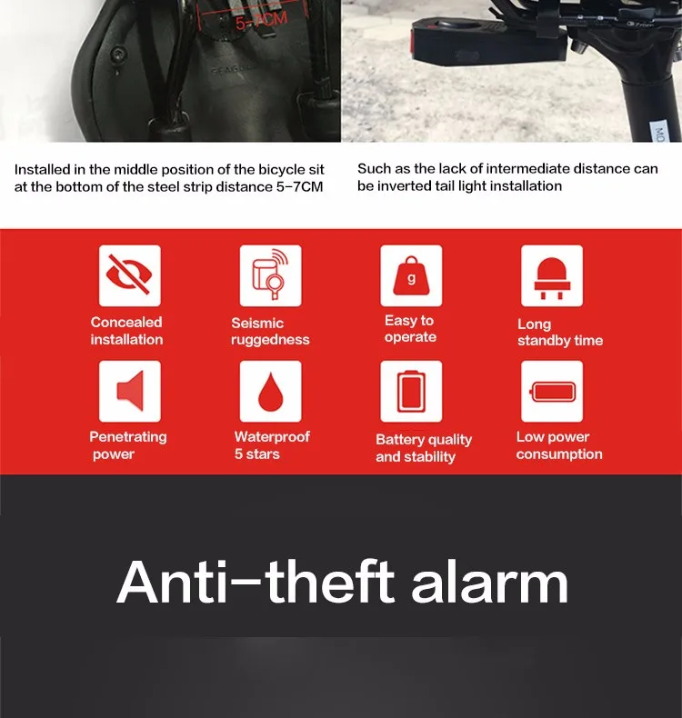 Excellent Anti-thift MTB Bike Alarm Rechargeable Bicycle Laser Light Mountain Bike Rear Light Wireless Remote Control Alarm Cycling Lights 14 Excellent Anti-thift MTB Bike Alarm Rechargeable Bicycle Laser Light Mountain Bike Rear Light Wireless Remote Control Alarm Cycling Lights 14