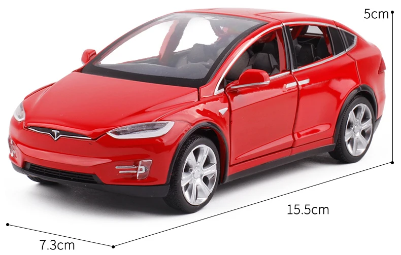 Модель автомобиля из 1:32 сплава Tesla модель X металлическая литая под давлением игрушечная машина автомобиль с откидной спинкой мигающий музыкальный для детей Подарки