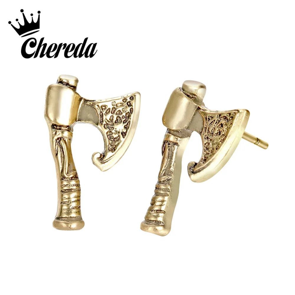 Мужские и женские серьги Chereda Axe of Perun State бронзовые пусеты