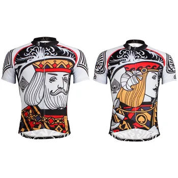 

Free shipping Spade K And Diamonds K Pattern Short Sleeve Cycle Jersey Men Size S-6XL