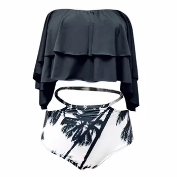 

Hot Swimwear Women Plus Size Bikini Set 2018 High Waist Swimsuit Retro Swim Suits Maillot De Bain Beach Biquini Bathing Suit XXL