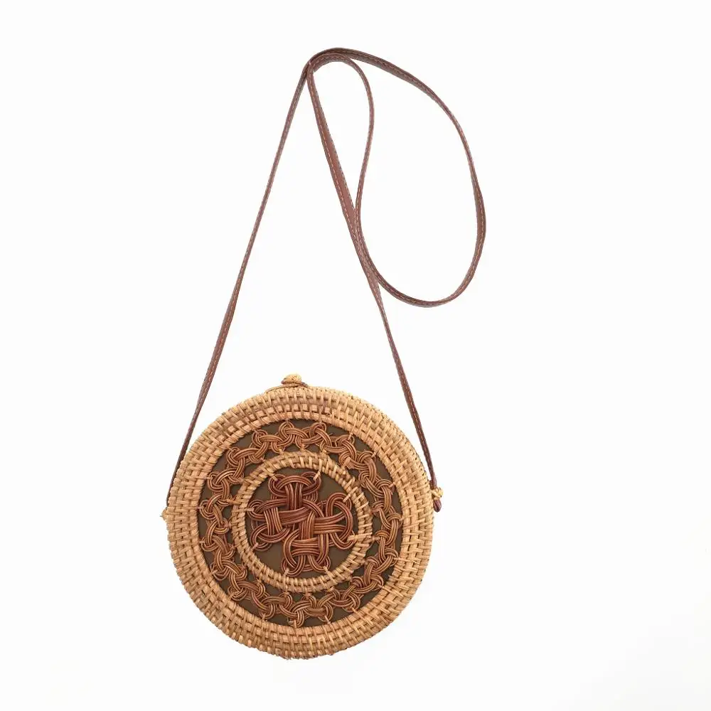 

Rattan Bags Hollow Out Summer Beach Shoulder Bags Straw Messenger Bag Bohemian Women's Bag