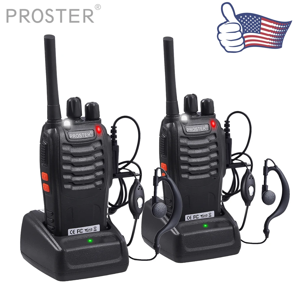 

(Send from US)Proster 2x for UHF 400-470 MHz 5W CTCSS Two-way Ham Radio 16CH Walkie Talkie