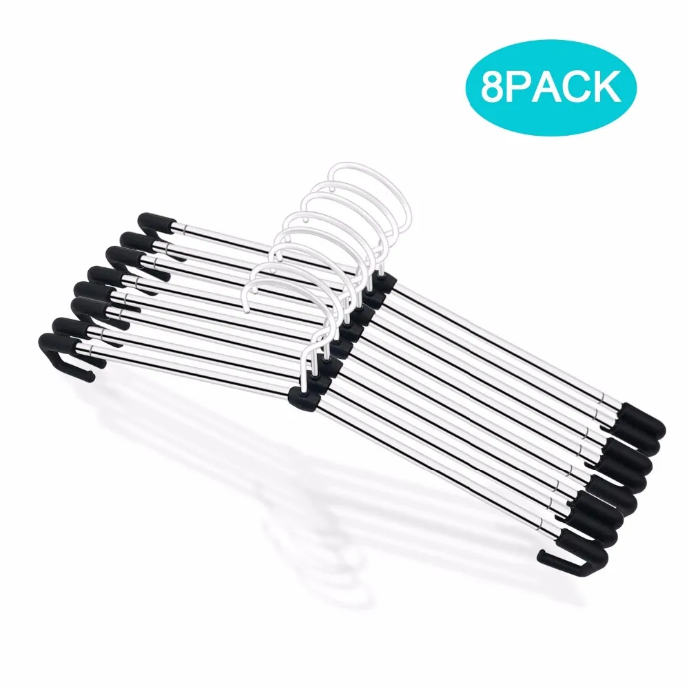 

8 PCS Adjustable Multi-Functional Stainless Steel DIY Telescopic Clothes Hanger Wardrobe Hanger for Kids and Adults