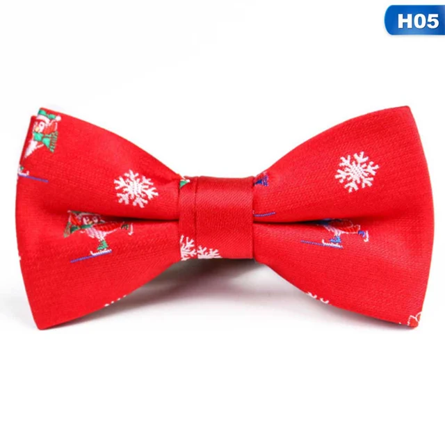 New Christmas Bow Tie Men's Green Christmas Tree Bowtie Black Bow Ties