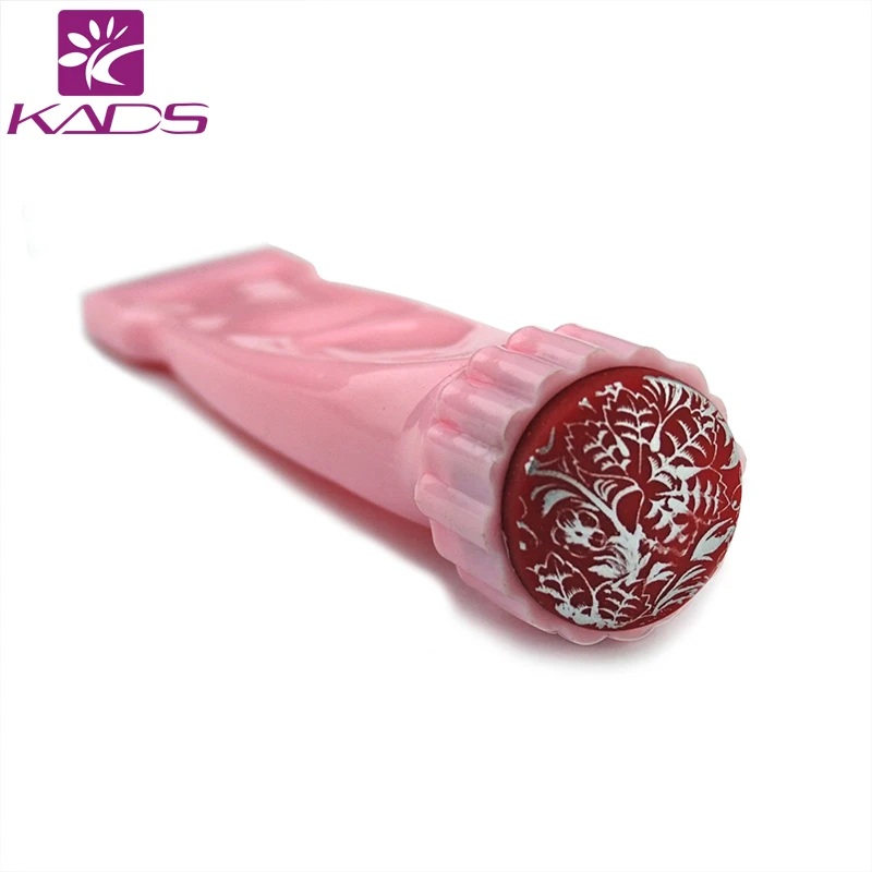 

500pcs Top Sell Pink DIY Beauty Transfer Decorations Stamper Template Tools Nail Art Stamp and Scraper in One Body Tools