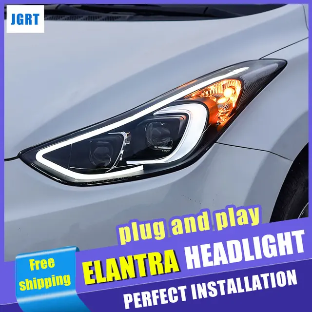 Car styling For Hyundai Elantra LED headlight assembly 2013 2016 for