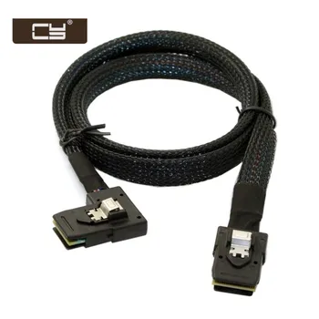 

Ultra Slim Flat Left Angled cable 90 Degree Mini SAS 36pin SFF-8087 to 8087 Data Raid
