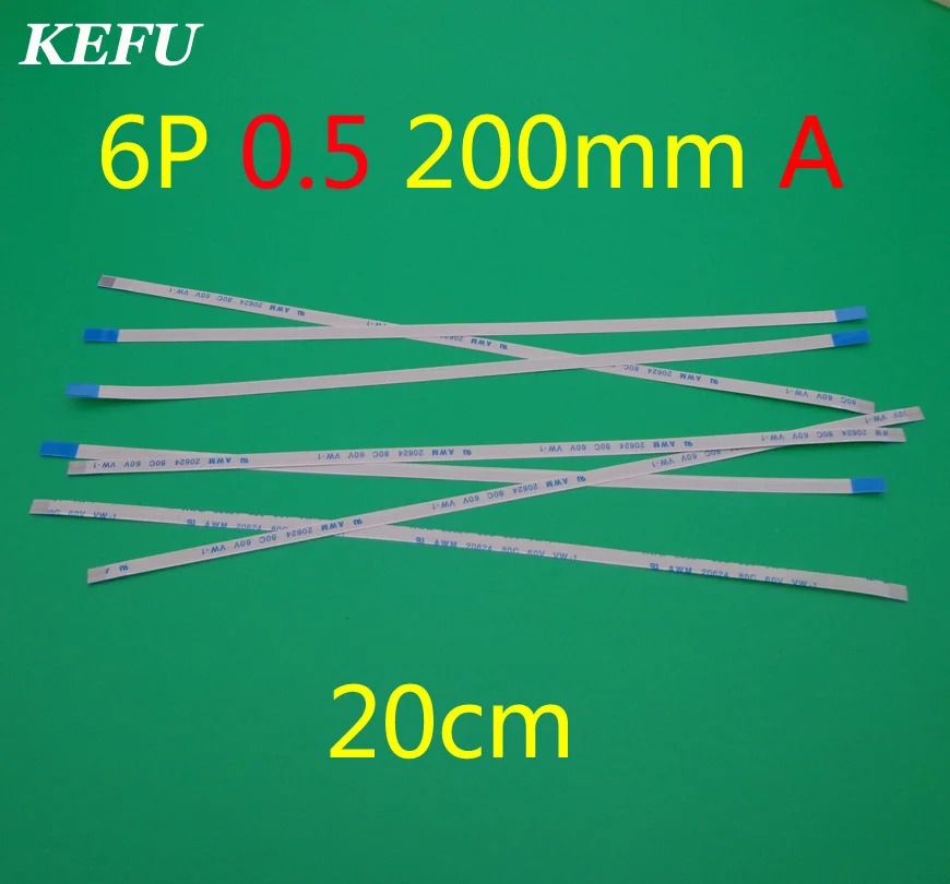 10X New FFC FPC flat flexible cable 0.5mm pitch 6 pin 6PIN Forward