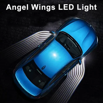 

2Pcs 12V Angel Wings Car Welcome Light Shadow Light Projector Car LED Door Warning Light Lamp for Audi BMW Toyota Honda