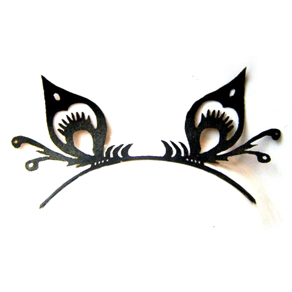 

1 Pair False Fake Eyelashes Paper Cut Artistic Open Butterfly Sexy Slim Natural Curved Handmade Natural Curved False Eyelashe