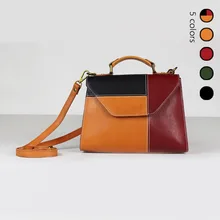 Модные женские туфли на плечо сумка, разноцветная сумка через плечо сумка-мессенджер высокое качество Винтаж дизайнерские сумки из натуральной кожи сумка