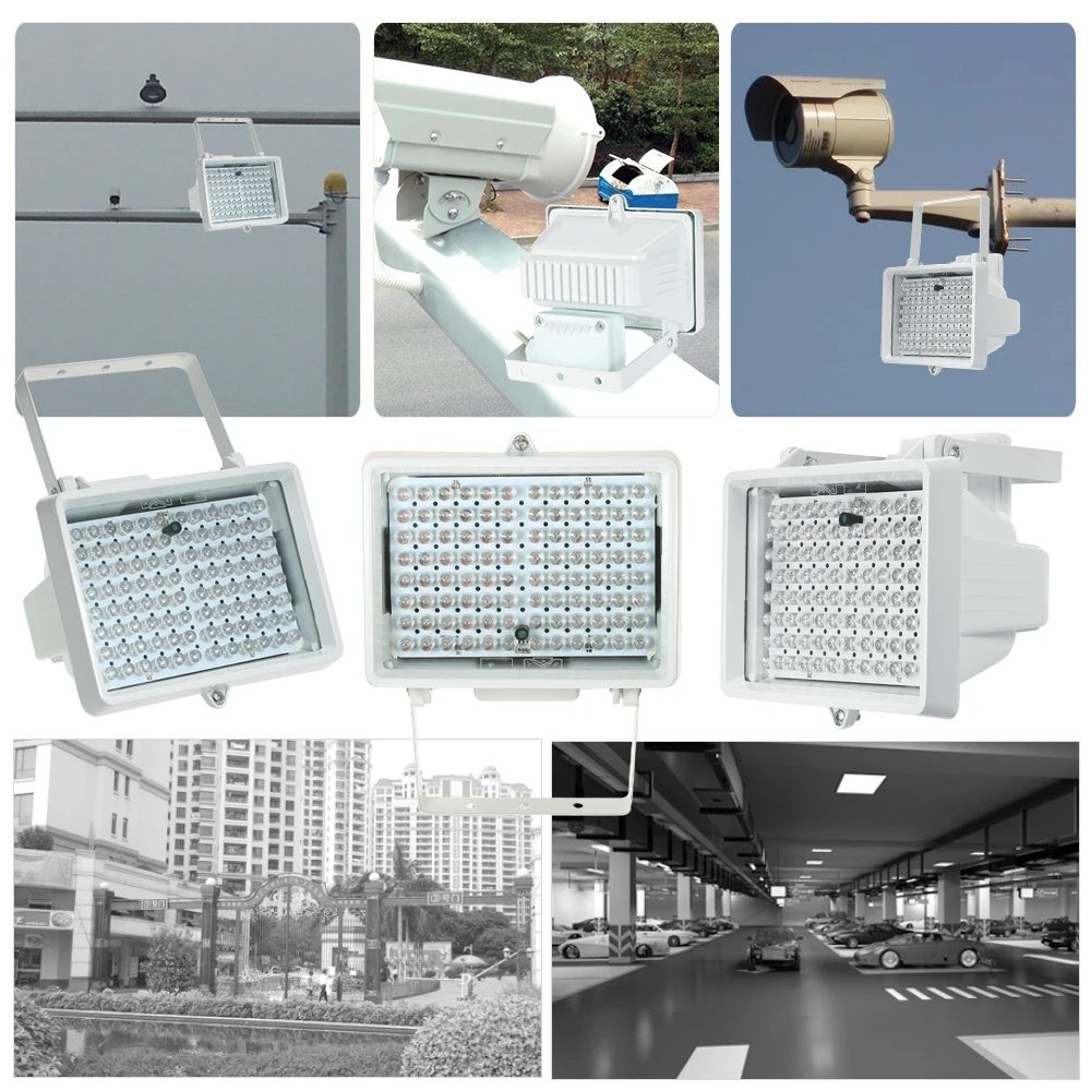 96 светодиодов ИК осветитель Массив Инфракрасных ламп ночного видения Открытый водонепроницаемый для CCTV камеры безопасности