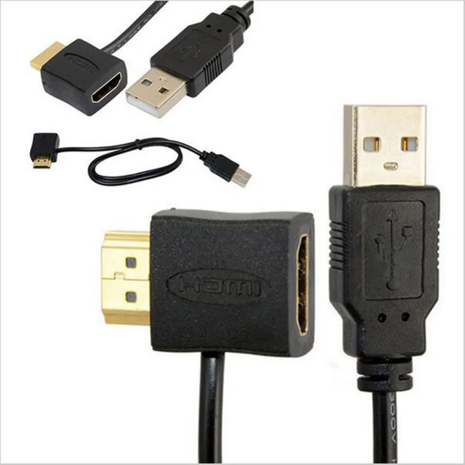 2016 новые Портативный 50 см USB 2.0 HDMI мужчин и женщин адаптер Extender Питание