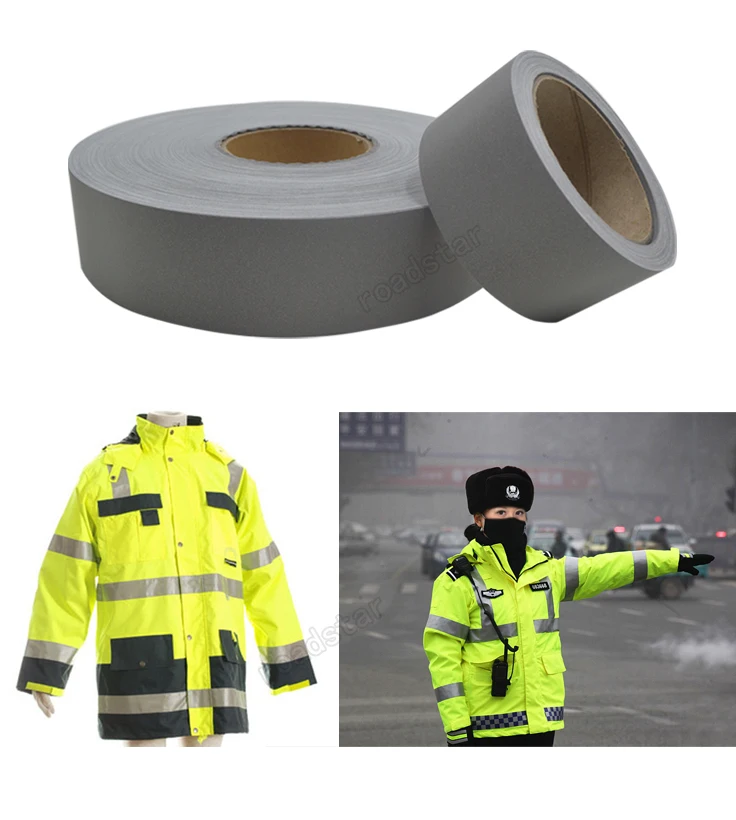 

5cmx30m Industrial Washable Reflective Fabric Sew on Kinkds of Clothing free shipping