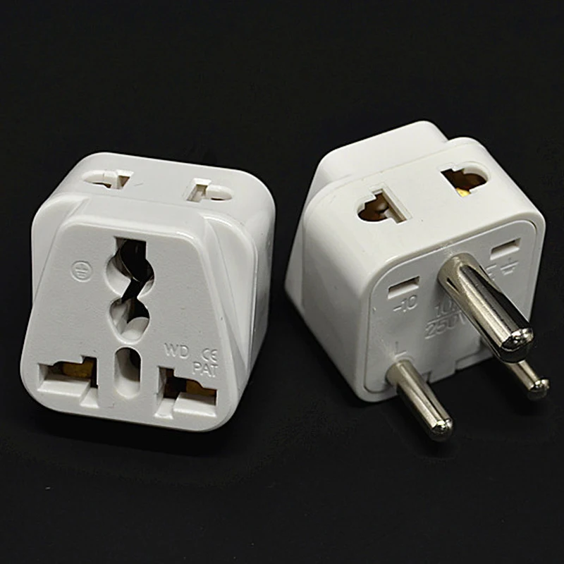 10pcs White black UK AU US EU to small South Africa AC Power Plug Electrical Plugs Adaptors