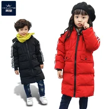2017 New Girls Winter Coat Hooded Kids Winter Jacket For Girls Clothes Boys Down Jacket Children Outerwear Girls Parka