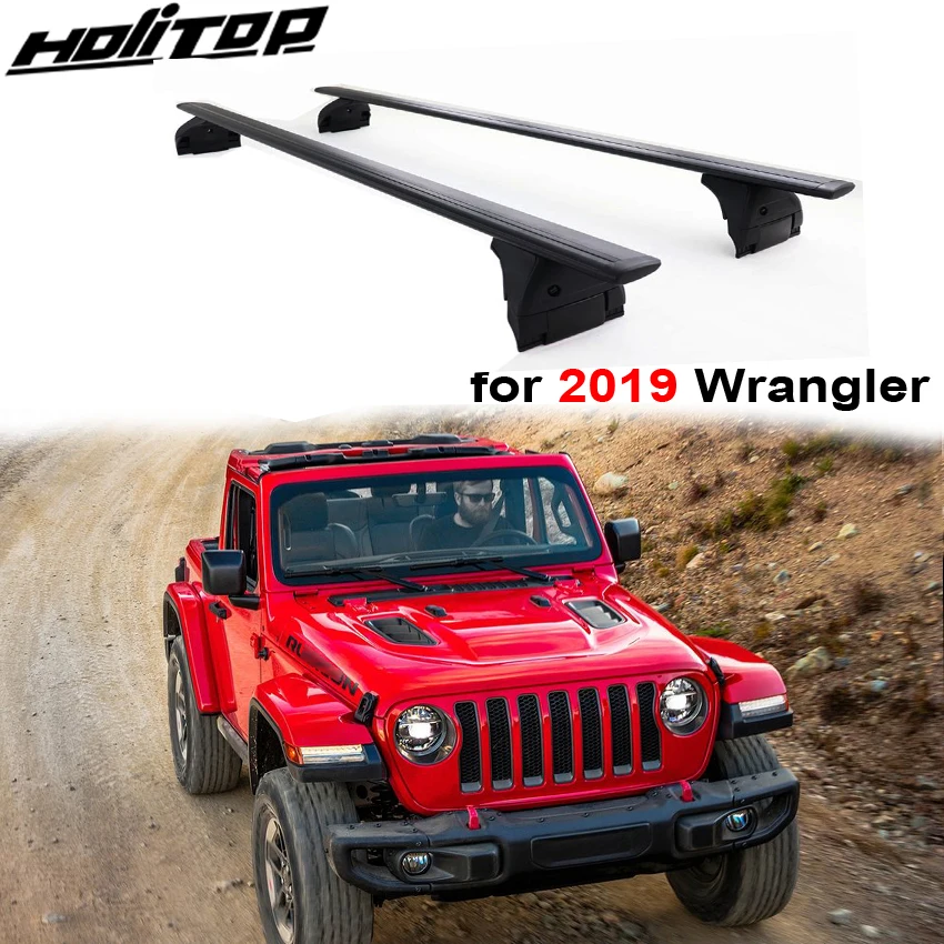 

New Arrival cross bar luggage bar cross beam roof rack for Jeep Wrangler GL 2018 2019,thicken aluminum alloy+ABS,promotion price