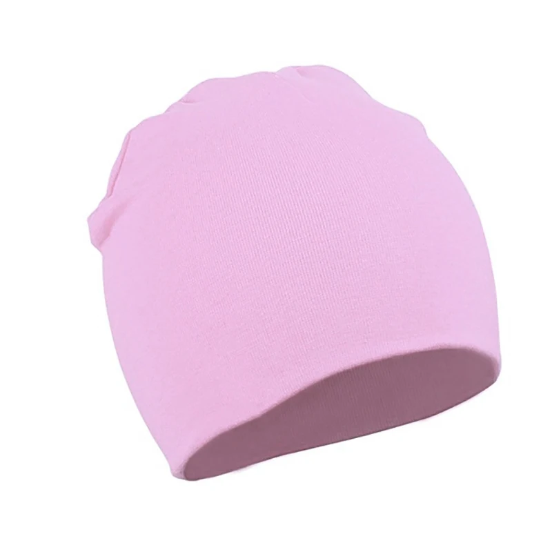 Бренд Весенняя шляпа для младенцев унисекс мальчик девочка дети младенец Начинающий ходить Малыш красочные хлопковые мягкие милые шапки бини для 0-3 лет - Цвет: pink