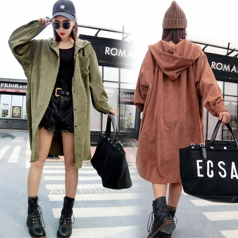 

Pregnancy Clothes Autumn Winter Maternity Coat Hooded Coats Maternity Jacket Corduroy Solid Color Pregnant Clothing Plus Size