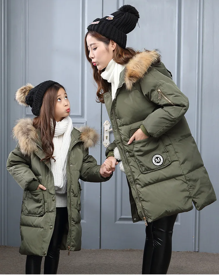 hot sale Retail New Family daughter & mom Down jacket Baby girl down