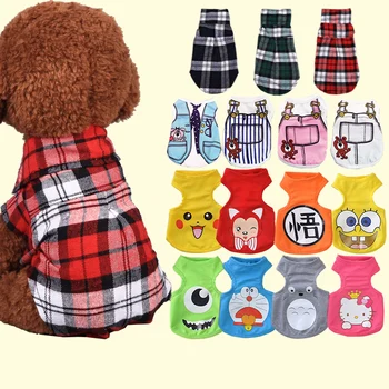 

Pet Dog Clothes for Dog Soft Summer Plaid Dog Vest Clothes For Small Dogs Chihuahua Cotton Puppy Shirts T shirt Cat Vests