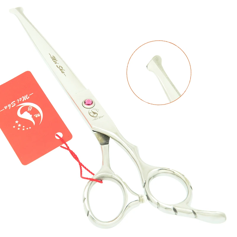 

7.0" Pet Hair Scissors Safety Rounded Tips Grooming Cutting Shears Sharp Edge Animal Hairdressing Cutting Tesoura Tools HB0075