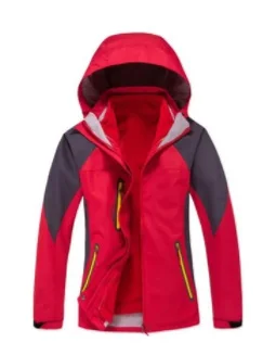 Лыжная куртка-светильник в стиле «ARCTIC», Женское зимнее лыжное пальто+ подкладка, 3 в 1, Свободное пальто для кемпинга, походная теплая водонепроницаемая одежда - Цвет: Women red