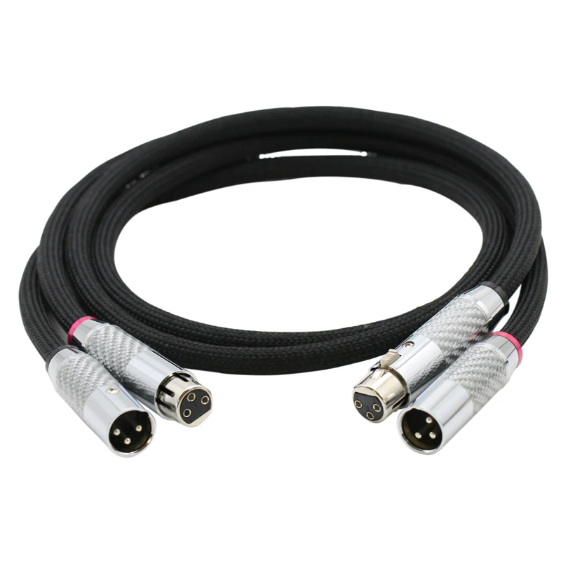 Hifi QED Подпись посеребренный кабель XLR углеродное волокно 3pin Разъем усилитель CD DVD
