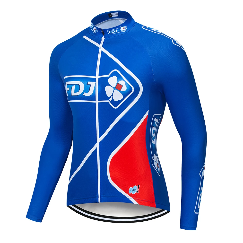 Pro team FDJ Мужская весенне-осенняя велосипедная майка и комбинезон Ropa Ciclismo дышащий уличный горный велосипед комплект одежды